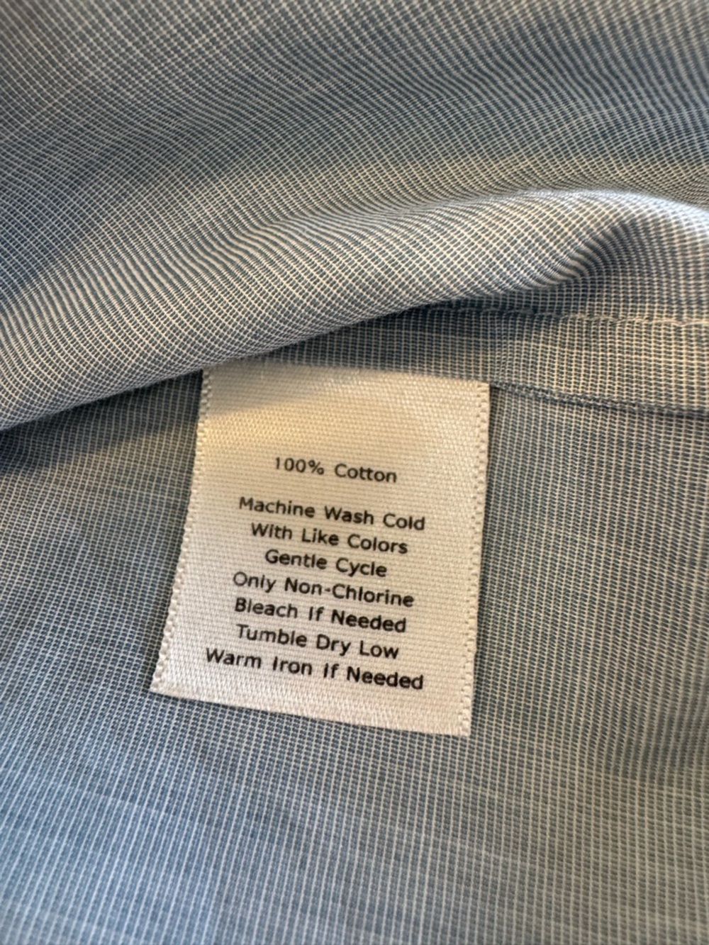 TALBOTS light blue sleeveless cotton blouse with ruffled neckline Size Small - Picture 5 of 8
